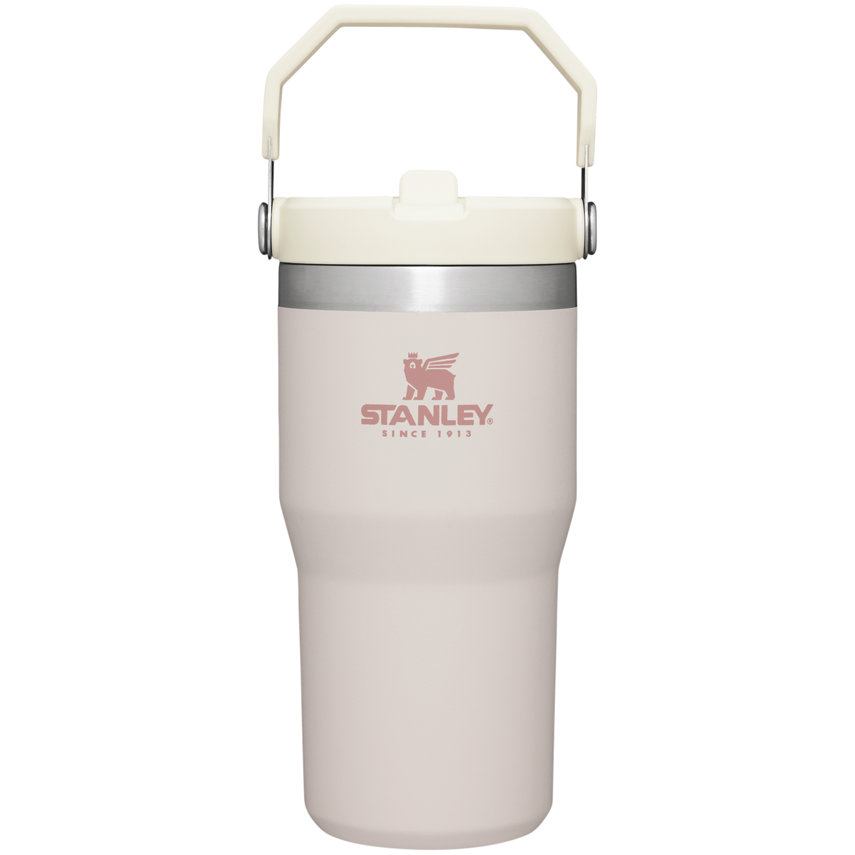 Stanley The IceFlow FlipStraw Tumbler Water Bottle 20 OZ In Rose Quartz