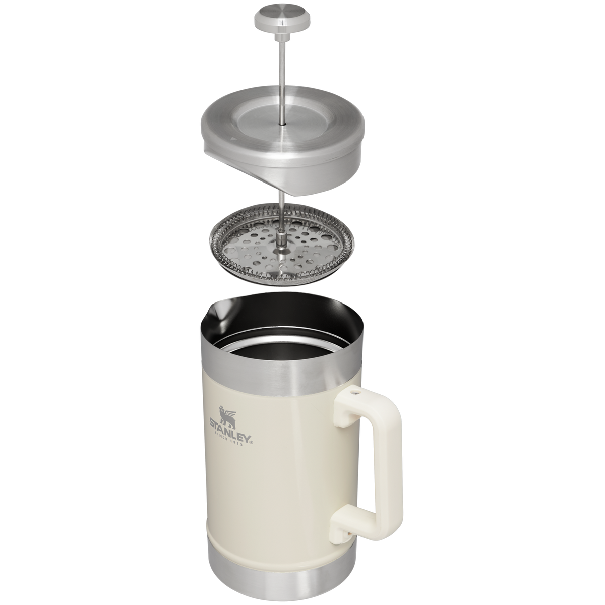 Stanley Stainless Steel Stay Hot French Press in Cream Gloss