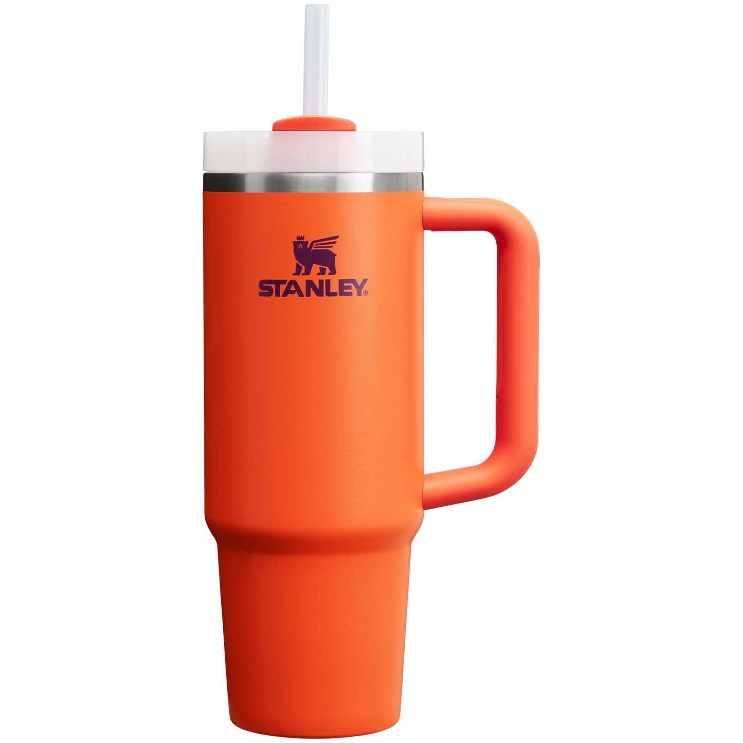 Stanley Quencher H2.O FlowState Tumbler Cup 30 OZ In Tigerlily Plum Orange