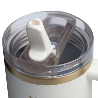 The Stanley Quencher ProTour Flip Straw Insulated Tumbler 30 Oz in Cream Moon White