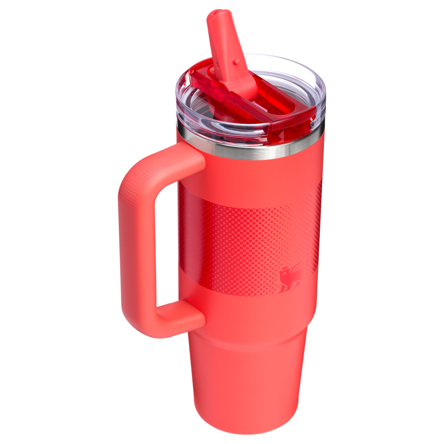 Stanley Quencher ProTour Flip Straw Tumbler Cup 30 OZ In Hot Coral Red Fade
