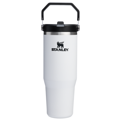 Stanley 30 OZ Ice Flow Flip Straw Insulated Tumbler In Frost White