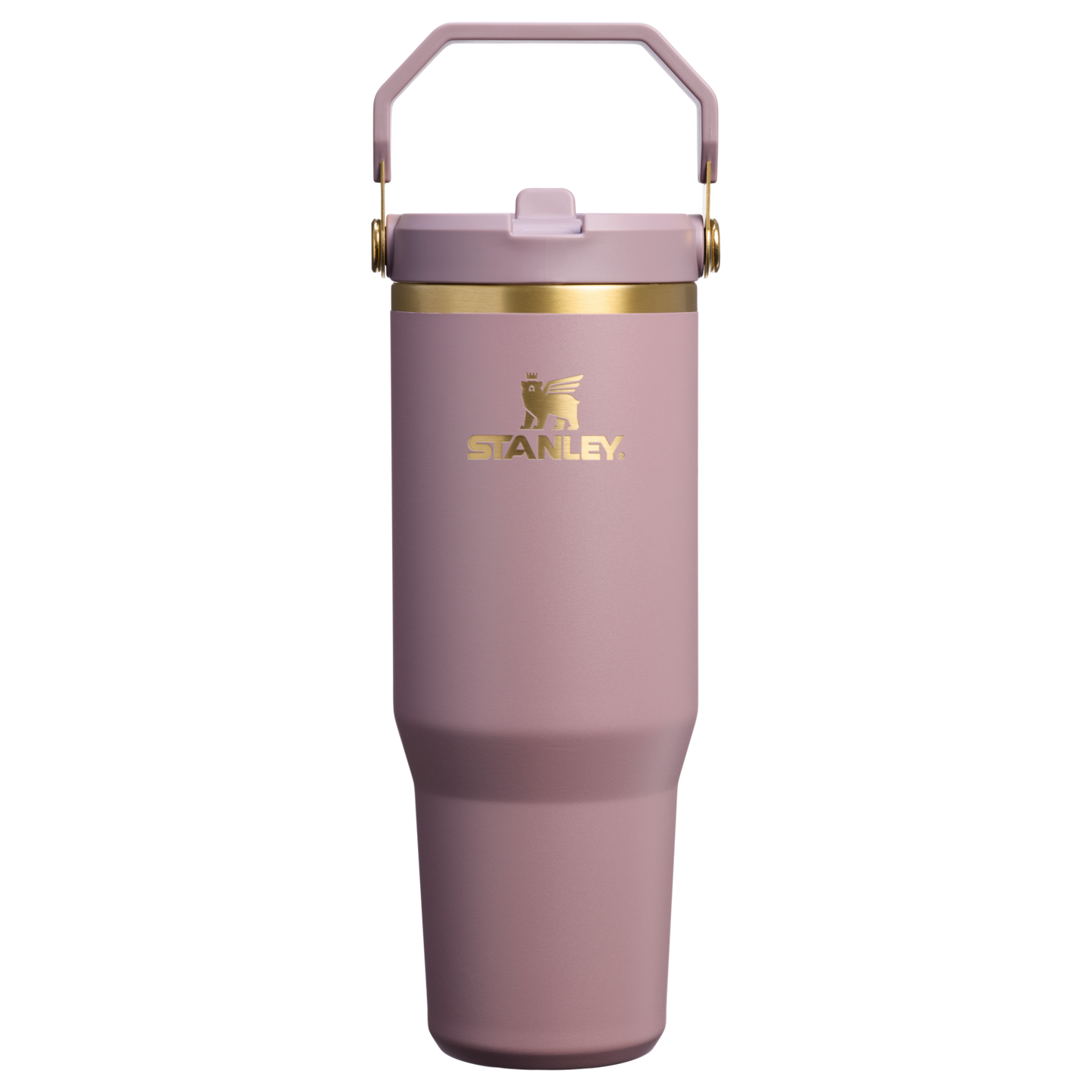 Stanley 30 OZ IceFlow Flip Straw Stainless Steel Tumbler In Cashmere Pink