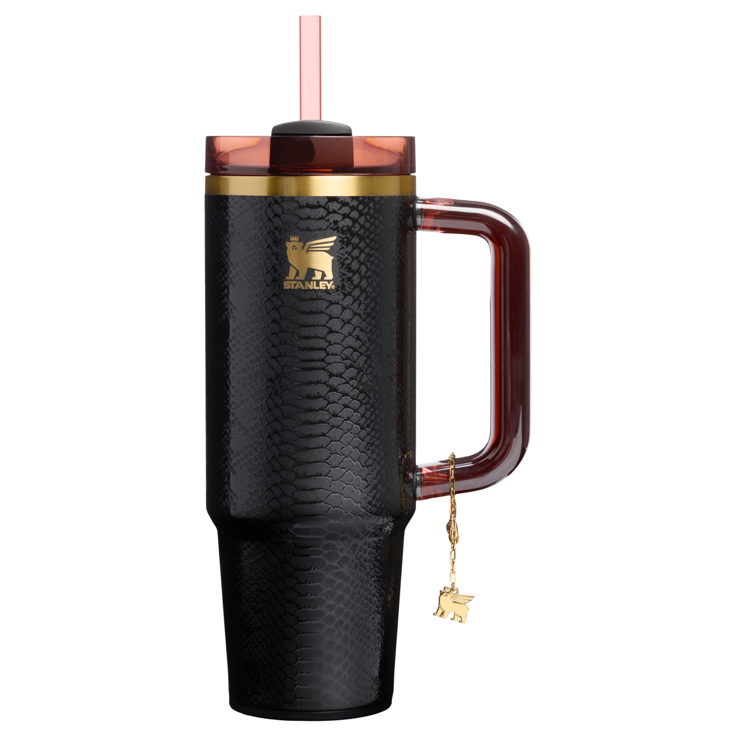 Stanley 30 OZ Quencher Luxe Tumbler In Black Snakeskin