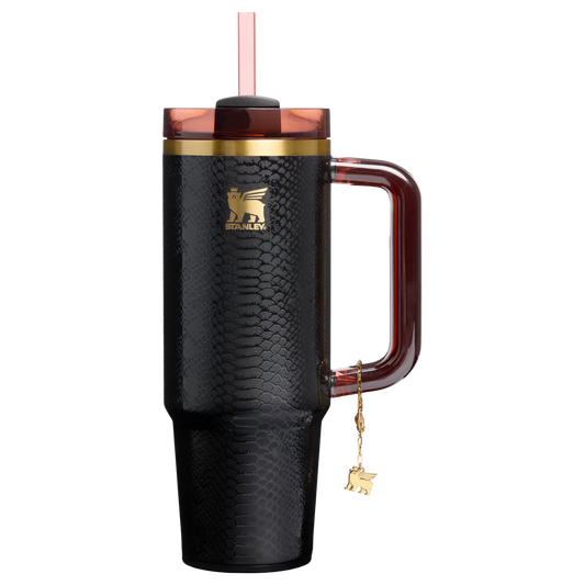 Stanley 30 OZ Quencher Luxe Tumbler In Black Snakeskin