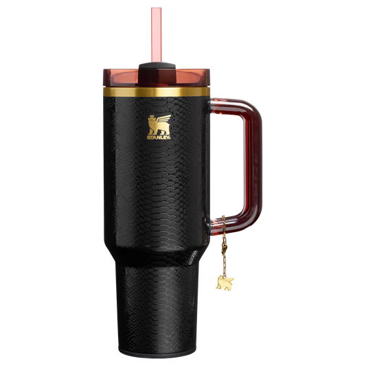 Stanley 40 OZ Quencher Luxe Tumbler In Black Snakeskin