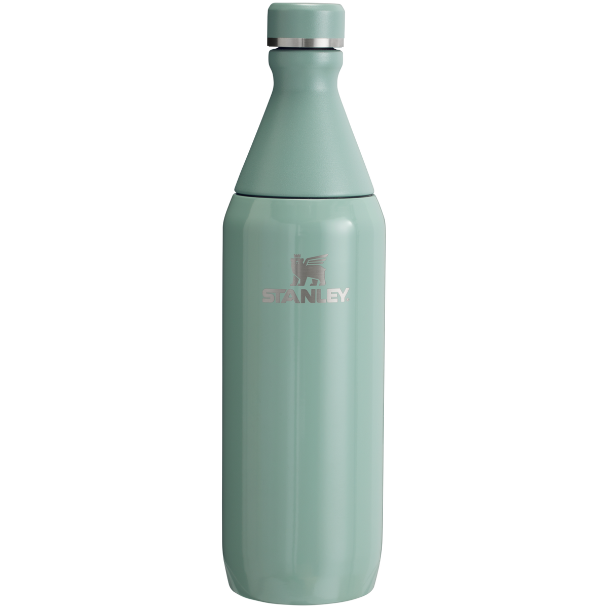 Stanley 20 OZ All Day Slim Stainless Steel Water Bottle In Shale Green