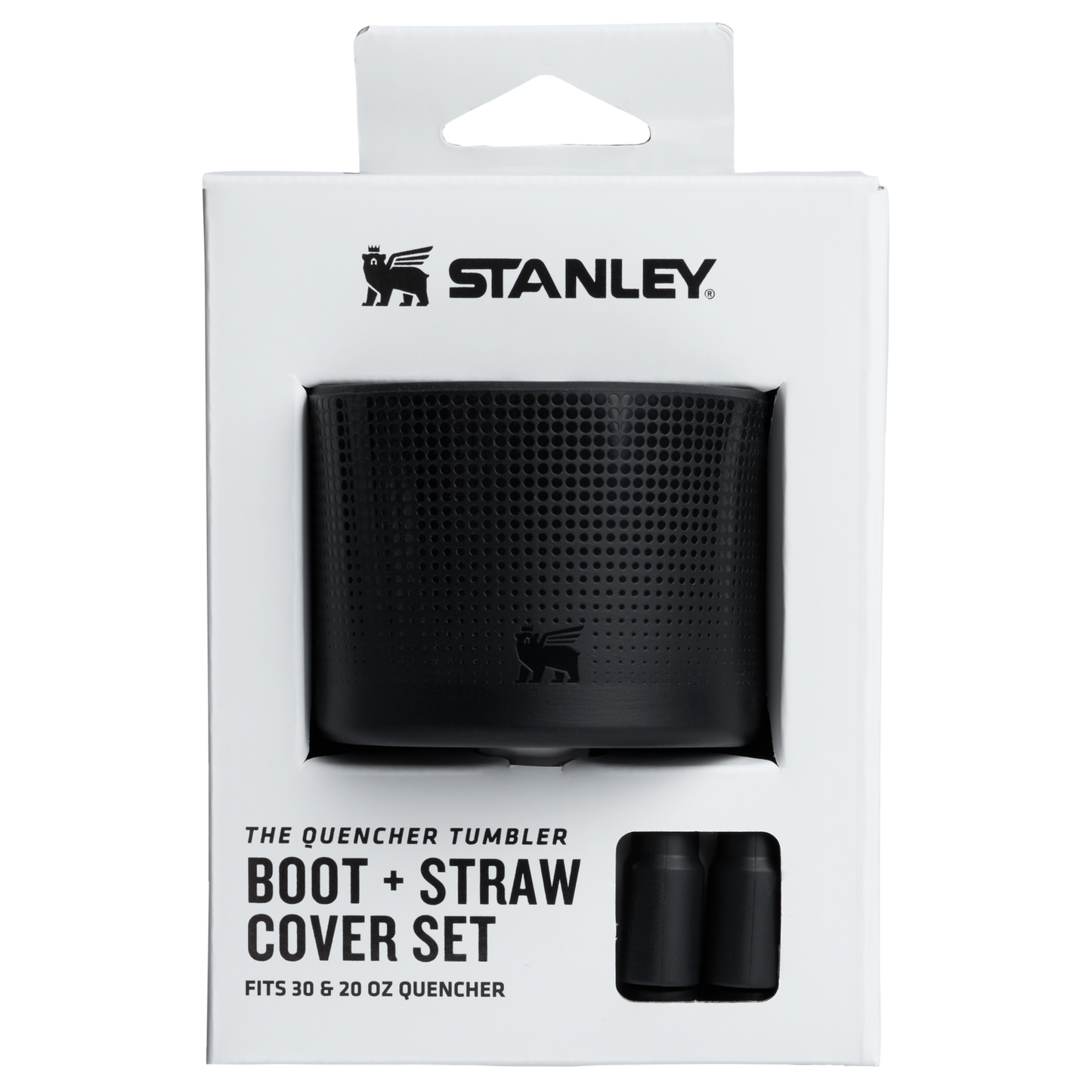 The Quencher Tumbler Boot 30 - 20OZ & Straw Cover Set In Black