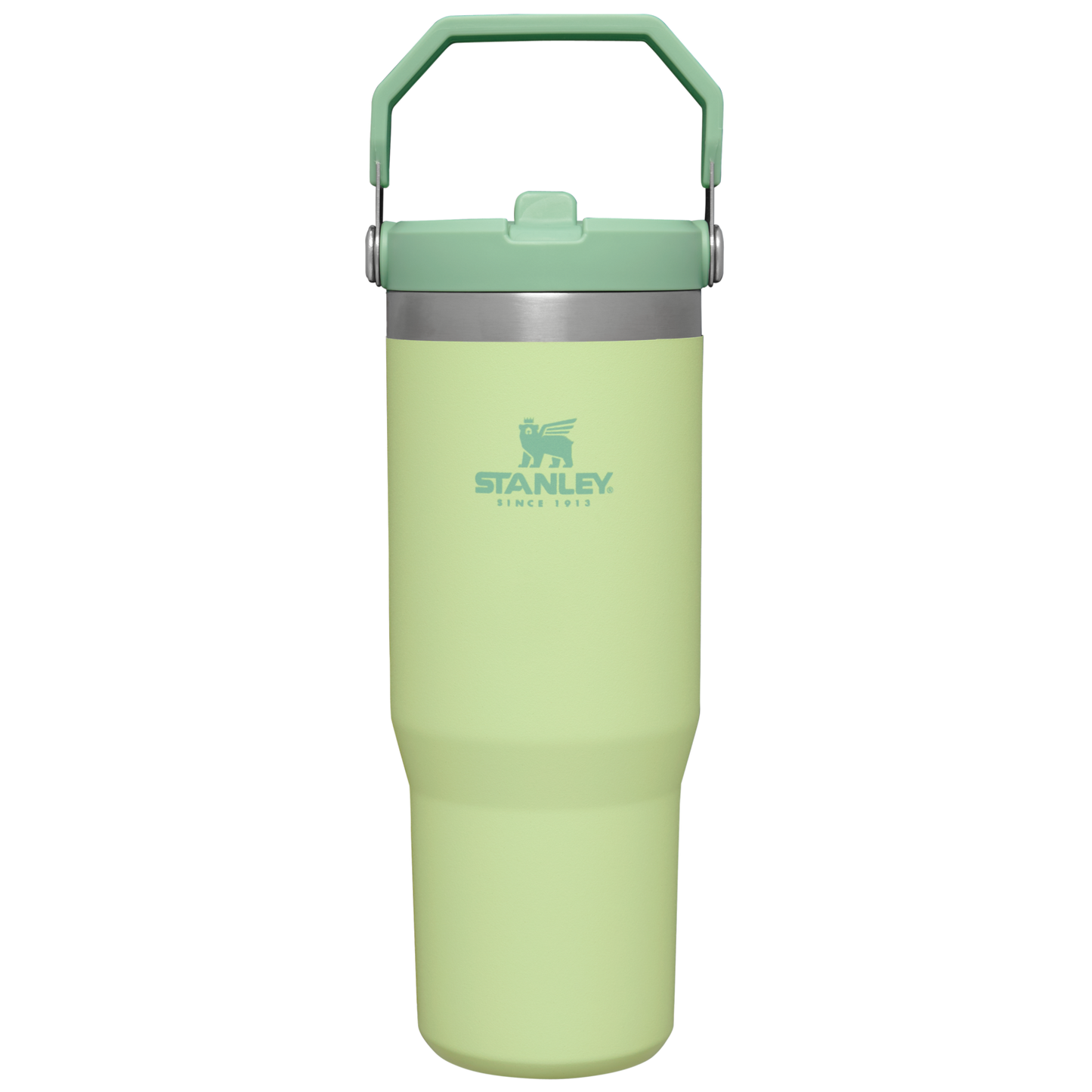Stanley 30 oz IceFlow Flip Straw Water Bottle In Citron Green