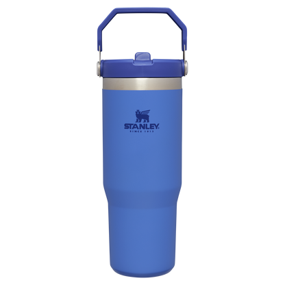 Stanley 30 oz IceFlow Flip Straw Water Bottle In Iris Blue