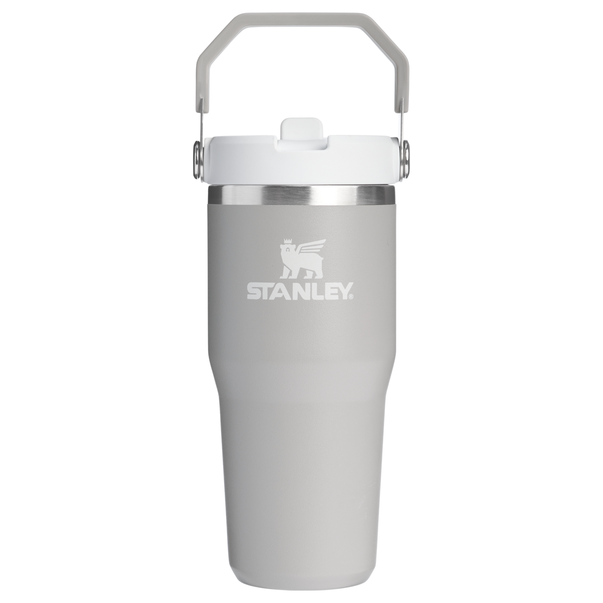 Stanley 14 OZ Ice Flow Flip Straw Insulated Tumbler In Ash Grey