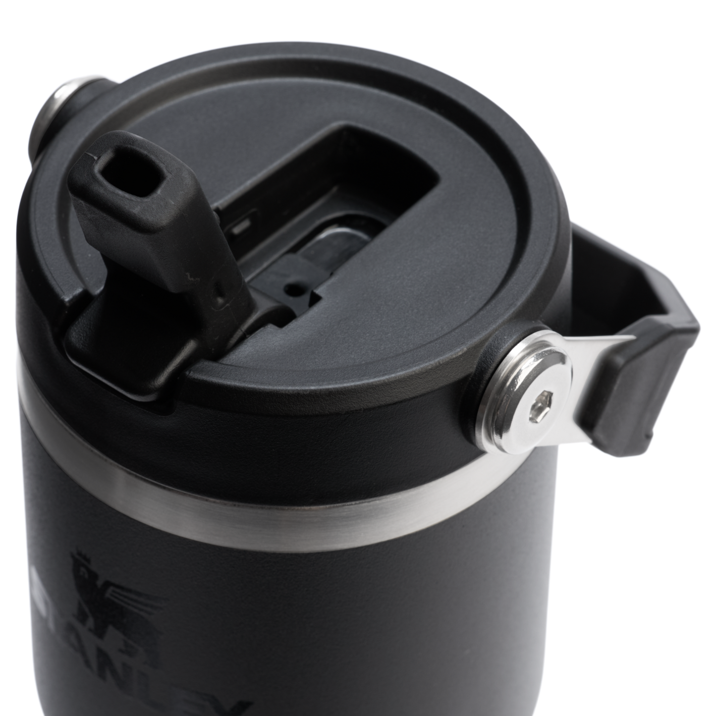Stanley 14 OZ Ice Flow Flip Straw Insulated Tumbler In Black