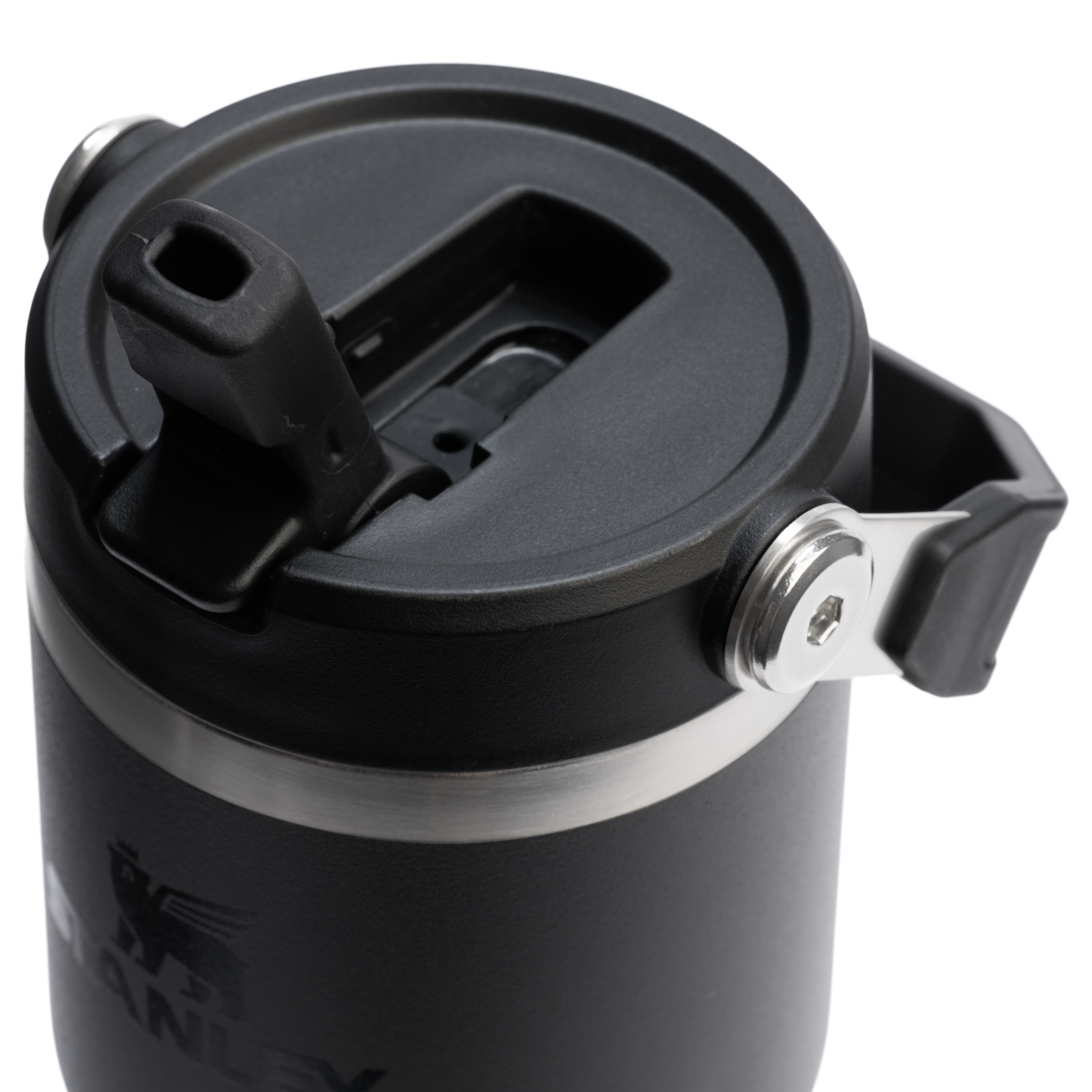 Stanley 14 OZ Ice Flow Flip Straw Insulated Tumbler In Black