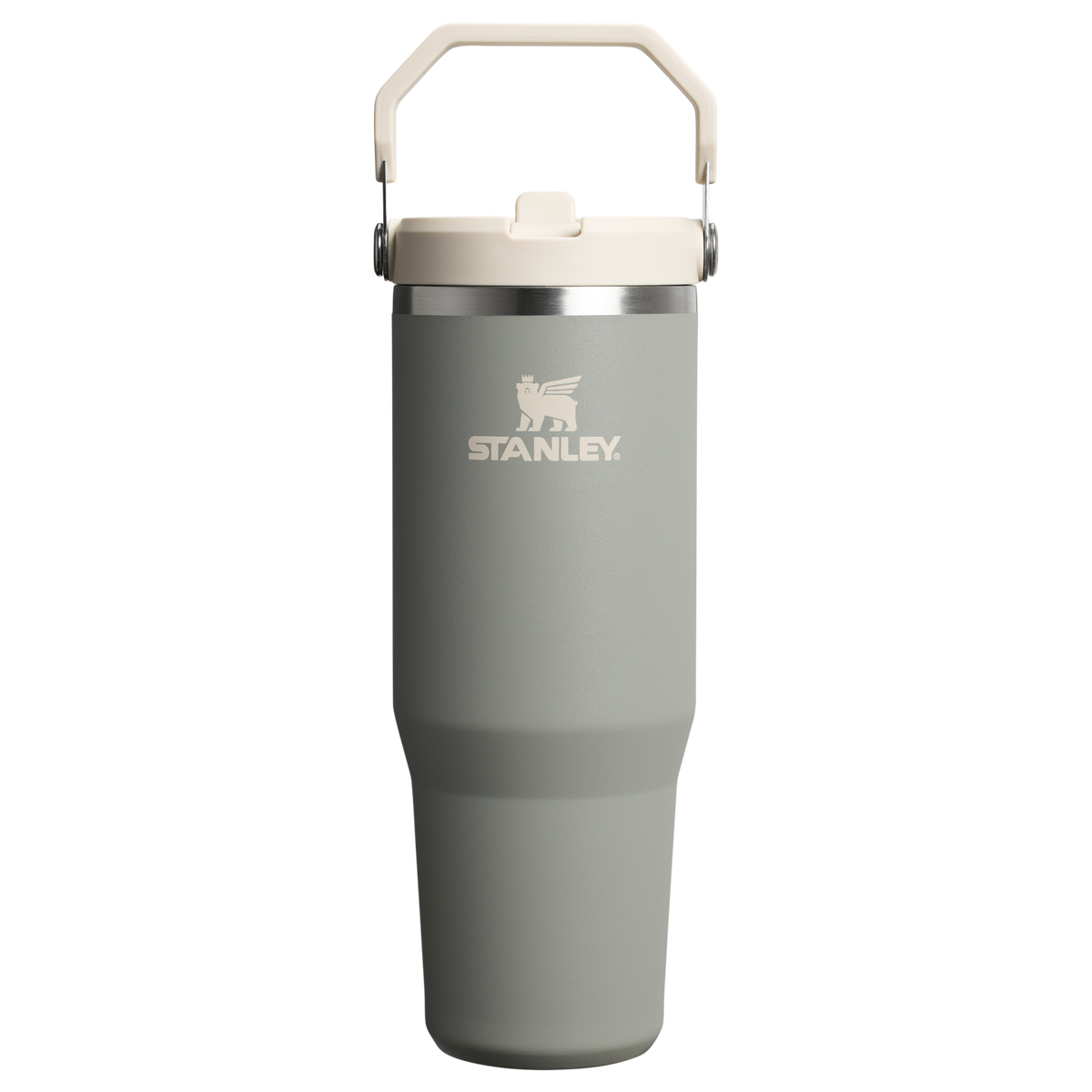 Stanley 30 OZ Ice Flow Flip Straw Insulated Tumbler In Sage Grey
