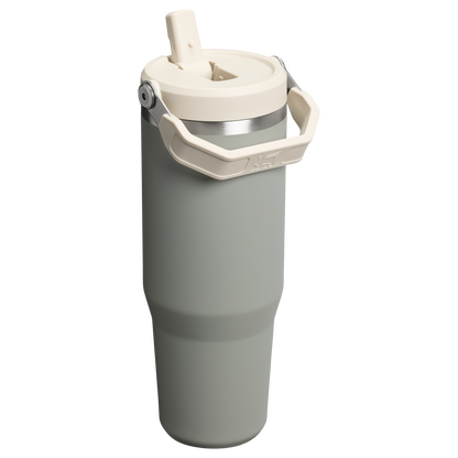 Stanley 30 OZ Ice Flow Flip Straw Insulated Tumbler In Sage Grey