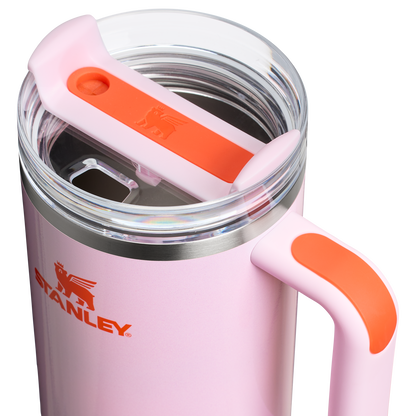 Stanley 40 OZ New Frequency Quencher Insulated Tumbler Cup In Rose Petal Shimmer Pink