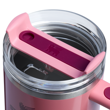 Stanley 40 OZ Quencher Insulated Tumbler Cup In Winter Berry Shimmer Pink