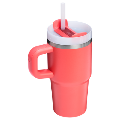 Stanley 20 oz Quencher H2.O FlowState Tumbler Cup In Hot Coral Red
