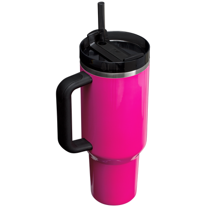 The Stanley Quencher H2.O FlowState Tumbler 40OZ Cup In Electric Pink