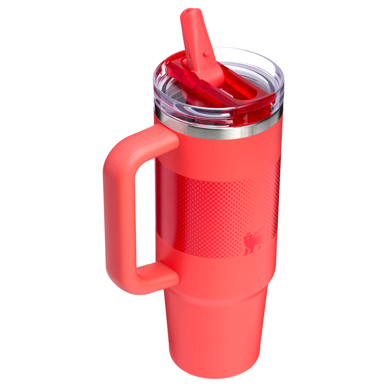 Stanley 30 OZ Quencher ProTour Flip Straw Tumbler In Hot Coral Red