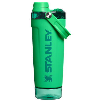 Stanley 20 Oz Activate Shaker In Meadow Green with top carry handle
