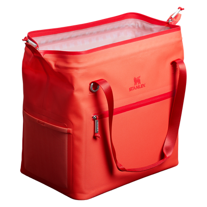 Stanley 20 Quart All Day Julienne Max Soft Sided Cooler In Hot Coral Red