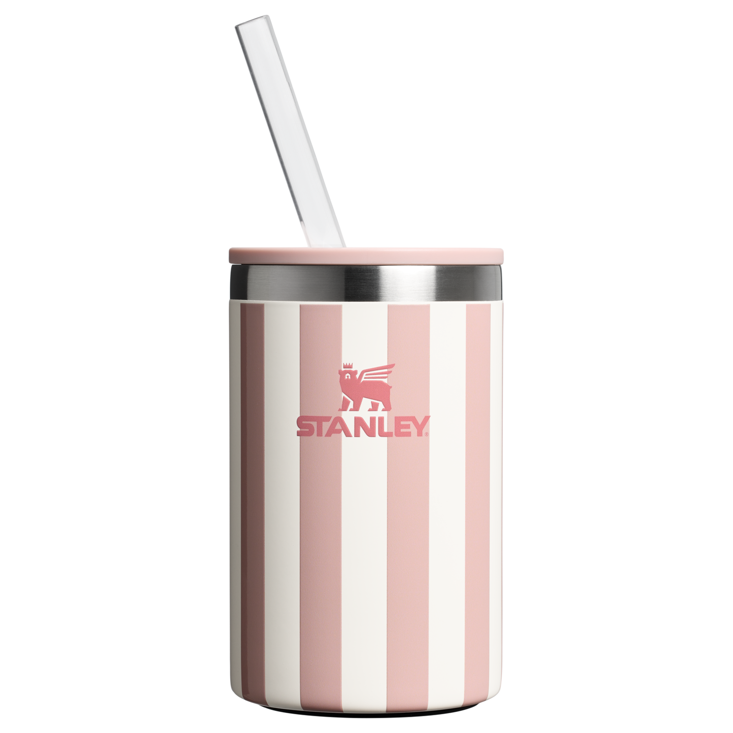 Stanley Everyday Can Cooler Cup In Peach Whip Cabana Stripe Pink From The Oasis Collection