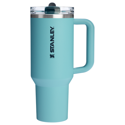 Stanley 40 OZ Quencher Flip Straw Tumbler With In Agave Blue