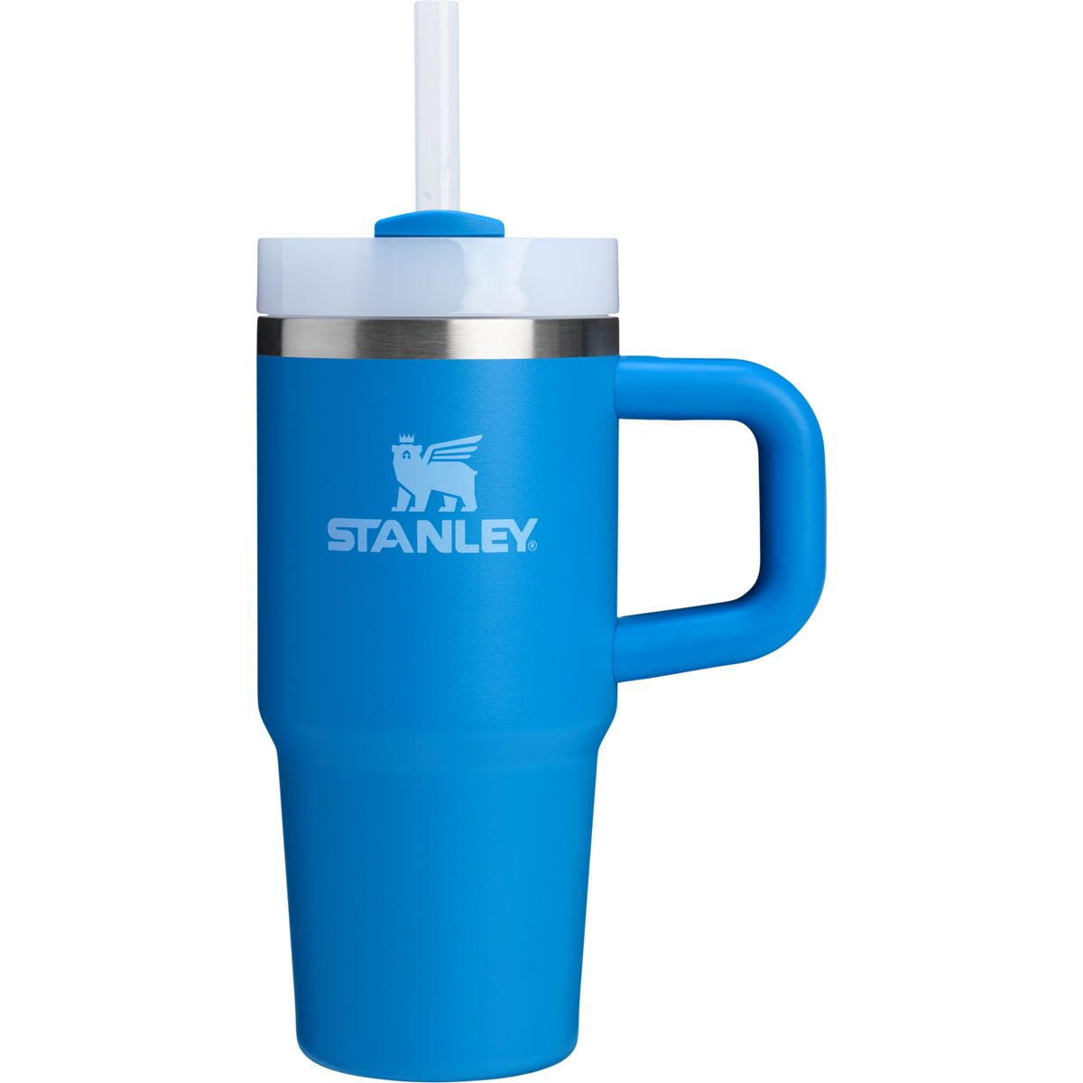 Stanley 14 OZ Quencher Stainless Steel Tumbler With Straw In Azure Blue