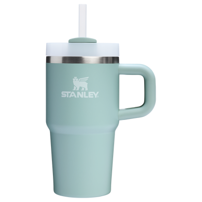Stanley 20 OZ Quencher Tumbler With Straw & Handle In Seafoam Green