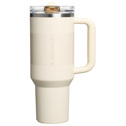 Stanley 40 OZ Quencher ProTour Flip Straw Tumbler In Cream Fade White