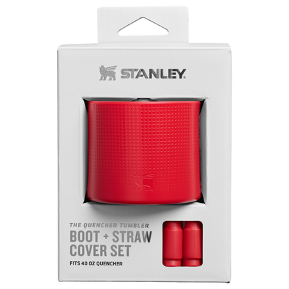 Stanley Quencher Boot & Straw Cover In Chili Red